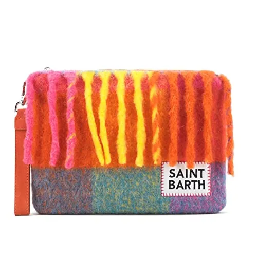 Saint Barth MC2 Borsa Pochette Parisienne Blanket Multicolor