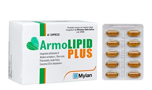 BUYFARMA ARMOLIPID PLUS 60 COMPRESSE - Confezione Originale Ufficiale Mylan Italia - NO IMPORTAZIONE O RICONFEZIONAMENTO