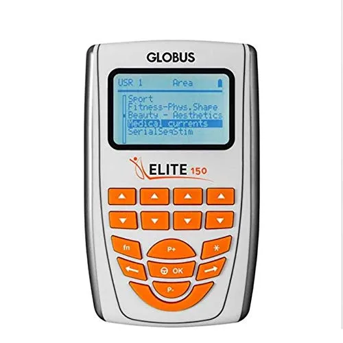 Globus ELETTROSTIMOLATORE Muscolare Elite 150-150 PROGRAMMI + 4 elettrodi Myotrode Plus mm. 50x90 in Omaggio - Dispositivo Medico CE 0476