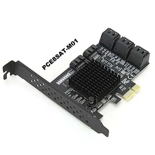 Hopcd da Scheda PCI E a SATA, 8 Porte PCI Express a SATA 3.0 Scheda di Espansione/SATA Scheda di espansione Controller Supporto PCI-E 1X 2X 4X 8X 16X