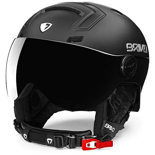 Briko Stromboli Visor Photo, Casco Unisex – Adulto, C02Matt Shiny Black, M/L