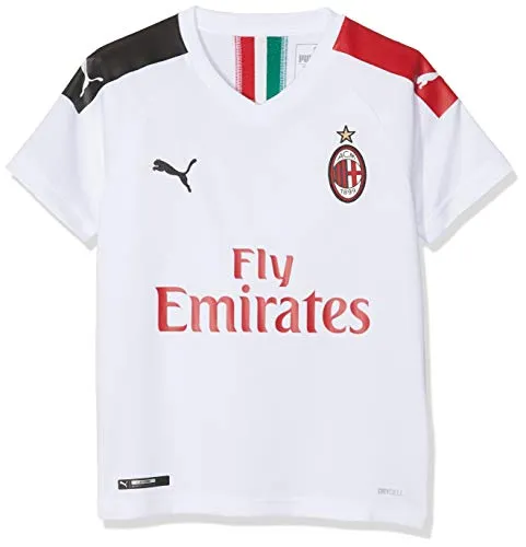 Puma AC Milan Away Replica, Maglia Calcio Unisex Bambino, Bianco White/Tango Red, 152