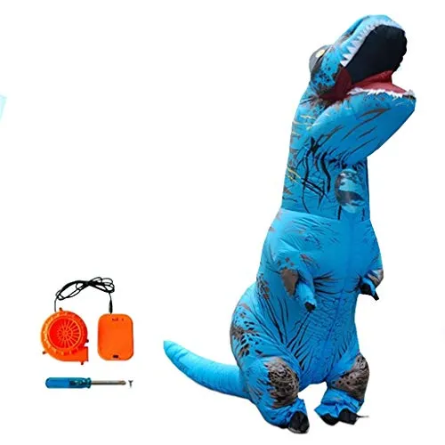 LXJ Abbigliamento per spettacoli di Halloween, Vestiti per Bambole Divertenti con Dinosauro Gonfiabile, usati per Giochi di Ruolo per Festival per Adulti, Blu
