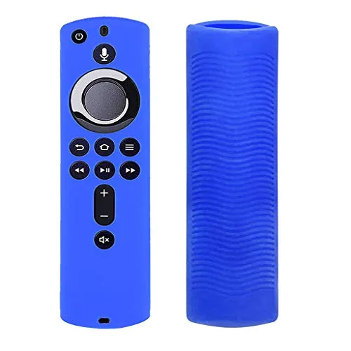 siwetg - Custodia Protettiva per Amazon Fire TV Stick 4K con Telecomando in Silicone Morbido e Antiurto Blu