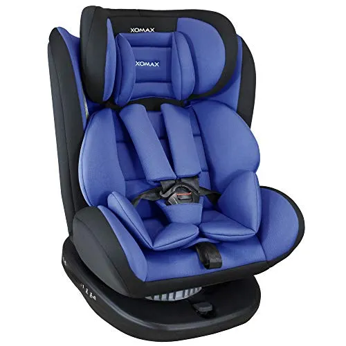 XOMAX 916 Seggiolino Auto con ISOFIX girevole 360 gradi e reclinabile I Evolutivo 0-36 kg, 0-12 anni I Gruppo 0+/1/2/3 I Housse amovible et lavable I ECE R44/04