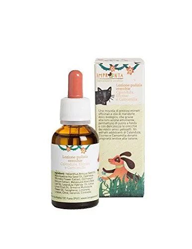 LA SAPONARIA - Lozione pulizia orecchie Cani e Gatti - Azione emolliente - Antibatterica ed igienizzante - Pulisce a fondo e con delicatezza - Vegan – 30ml