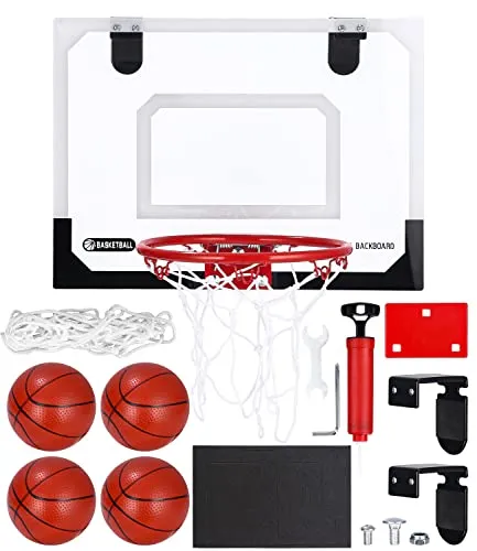 Mini Canestro Professionale da Basket Kit, per Camera Interno Bambini Adulti Pro Mini Hoop Agganciabile, Giocattoli Sportivi, 40 * 30CM