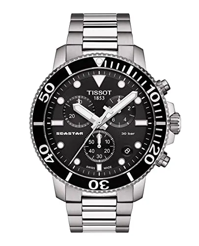 Tissot Orologio Cronografo Quarzo Uomo con Cinturino in Acciaio Inox T1204171105100