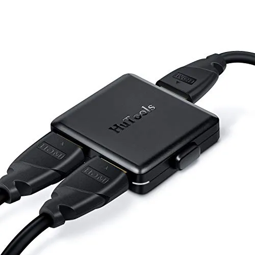 HDMI Switch, HuTools HDMI Splitter Bidirezionale 2 Ingressi 1 Uscita o 1 Ingresso 2 Uscite, Supporta 4K / Full HD1080p / 3D / HDCP per Xbox / PS4 Pro / PS4 / HDTV/Blu-Ray/DVD Player