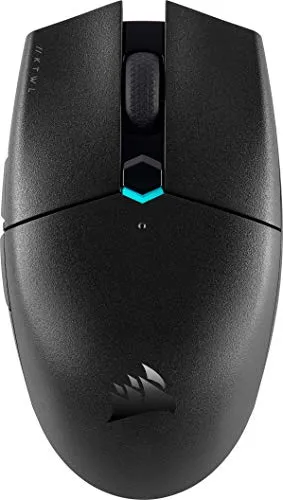 Corsair KATAR PRO WIRELESS Mouse Gaming, Sensore Ottico 10.000 DPI, Forma Simmetrica, Latenza Wireless Inferiore a 1 ms, Batteria con Autonomia fino a 135 Ore, Sei Pulsanti Programmabili, Nero