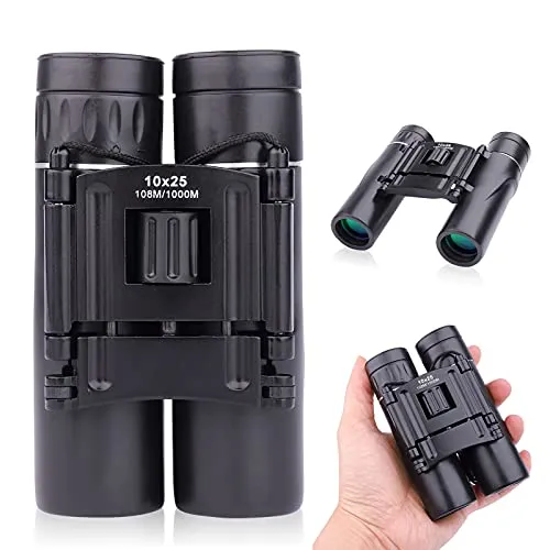 10 x 25 Binocolo Compatto, FMC Porro prisma Binocolo Professionale binocolo professionale potente per il birdwatching,la caccia,i concerti,le competizioni sportive