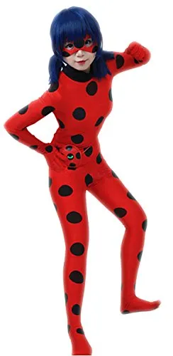 Simil Ladybug Vestito Tuta Bambina Donna Cosplay Lady Bug Costume LBUG02 (XL (4) - Bambina/Child)