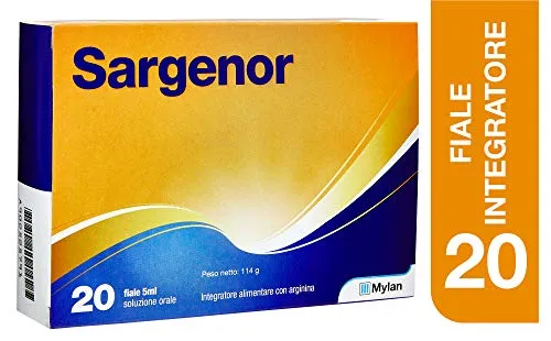 Sargenor Integratore Alimentare Con Arginina, 20 Fiale, 210 gr