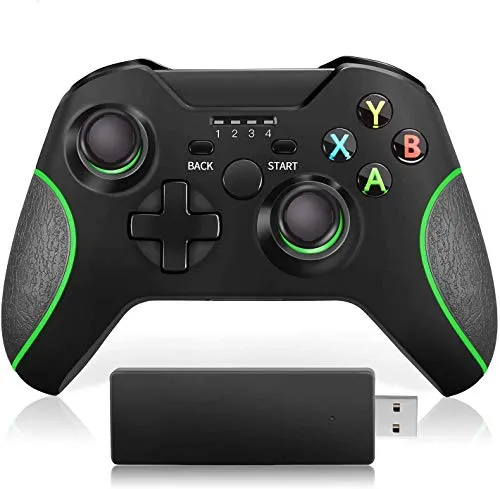 VOYEE - Controller wireless compatibile con Xbox One, Upgraded Controller compatibile con Xbox One /S /X /Elite /PC Windows 10 - Nero