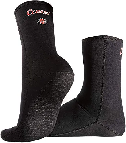 Cressi Metallite Boots, Calzari Antiscivolo per Apnea e Immersioni, Neoprene 2.5 mm Unisex Adulto, Nero, S