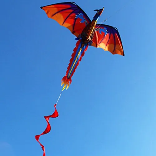 LANDUM Kite per i Bambini,  Aquilone Drago 3D con aquiloni di Coda per aquiloni Adulti Che volano all'aperto da 100 m