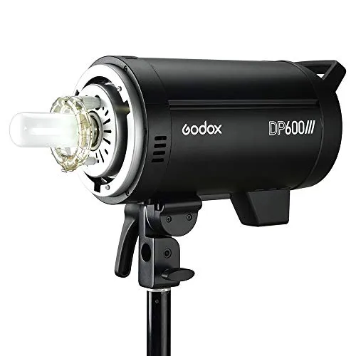 Godox DP600III Flash professionale da studio,220V 600W GN80 5600K,1s Tempo di riciclo rapido Sistema wireless X 2.4G con lampada di modellazione Bowens Mount 150W,eccezionale stabilità di uscita