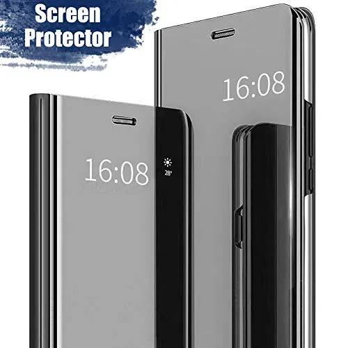 MadBee Cover Huawei Honor Note 10 [Pellicola Proteggi Schermo],Custodia Clear View Standing Mirror Magnetic con Flip Shell Anti-Scratch Protective Cover per Huawei Honor Note 10 (Nero)