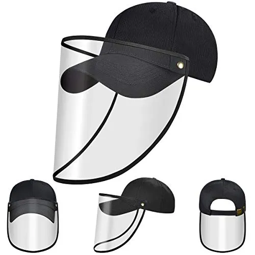 heekpek Cappello da Baseball Antiappannamento Antivento Cappuccio Protettivo Anti-sputo Protezione Facciale con Visiera Rimovibile Protezione UV Visiera Protettiva Trasparente Cappello da Baseball