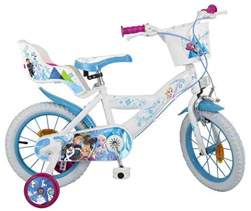 Disney - Bicicletta per Bambina, 14", Motivo: Frozen, 4-7 Anni