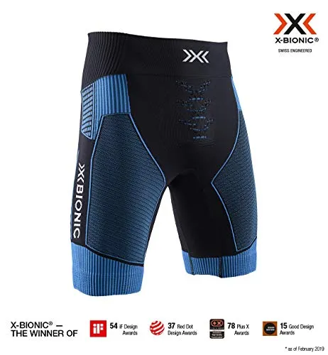 X-Bionic Effektor 4.0 Run Shorts Men, Short Uomo, Black/Teal Blue, XXL