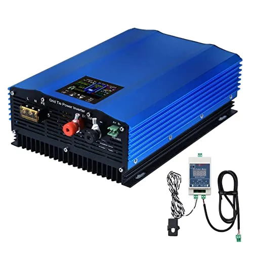 PMSUN - Inverter da 1000 W con limitazione di potenza, con pannello LCD, corrente DC da 26-45 V, energia solare in entrata da AC 230, energia in uscita da 24-36 V di onda sinusoidale pura