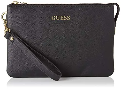 Guess Ariane Three Pouch Organizer Borsa, Donna, Nero, Taglia Unica