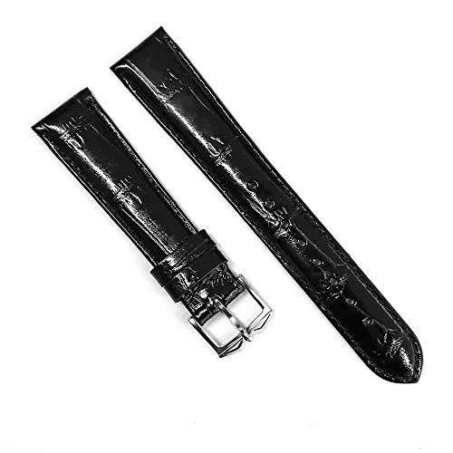 Rotary Cinturino orologio nero in vera pelle di coccodrillo nero 19mm per uomo - SP0050369