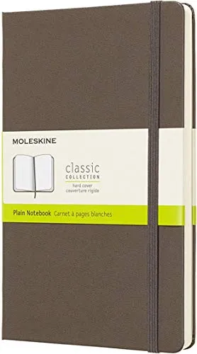 Moleskine Notebook Classic- Copertina Rigida - Taccuino a Pagine Bianche, Large, Marrone (Terra)