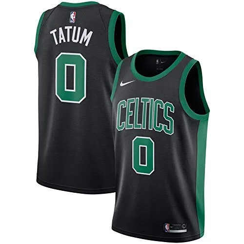 Lalagofe Jason Tatum Boston Celtics #0 Nera Basket Jersey Maglia Canotta, Swingman Ricamata, Stile di Abbigliamento Sportivo (S, Nero)
