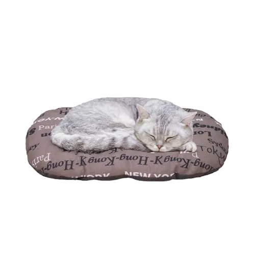 FERPLAST - Cuccia per cani e gatti - Cuscino per cani di piccole dimensioni - Materassino per cani - Tappetino per cucce e auto - Morbido letto per cani - Relax, 43 x 30 CM, MARRONE