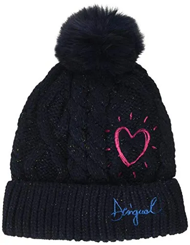 Desigual Hat Heart Cappellino, Blu (Nave 5000), L Bambina