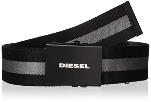 Diesel Men Belt B-Plata - tessuto di cotone, fibbia in metallo (105)