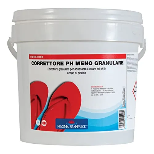 Lapi - 8 kg Secchio Correttore di PH Meno Minus Granulare. per Ridurre Valori di PH Troppo Alti