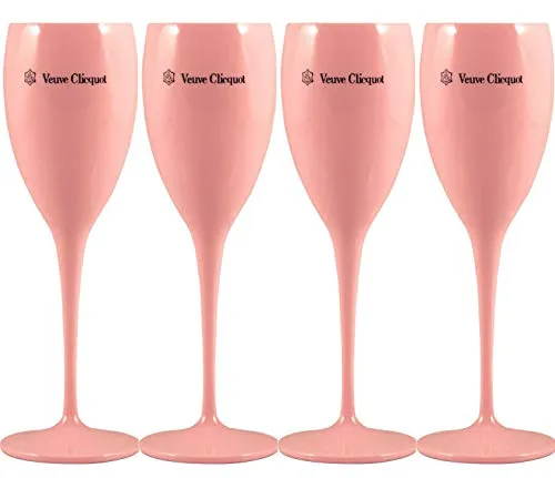 Veuve Clicquot Flutes Cup Ice Champagne Imperial 4 PZ Rosa rosa.