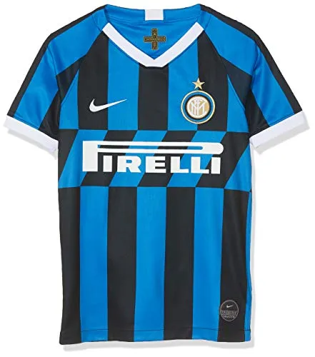 Inter, Maglia Home Bambino 2019/2020, Maglietta da Calcio Unisex Bambini, Blu (Blue Spark/White), S