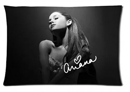 e-Fashion Poliestere Custom Singer And Songwriter Ariana Grande Zippered Pillow Case Covers federe Dimensioni 50,8 x 76,2 cm (Due Lati) ()