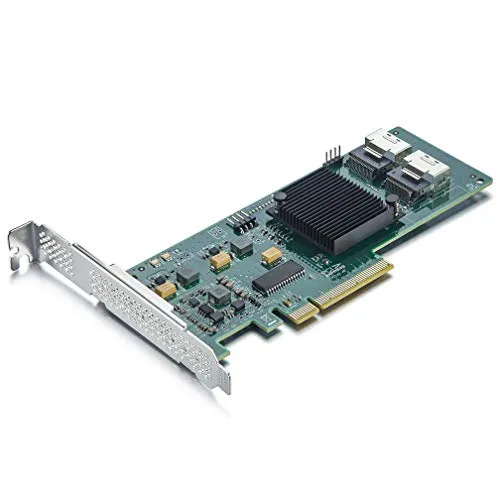 ipolex SAS/SATA LSI 9211-8I Controller RAID PCI Express Adattatore bus host, PCI-E x8 LSI SAS2008 Chip, 8 porte 6Gb/s, alto profilo e basso profilo