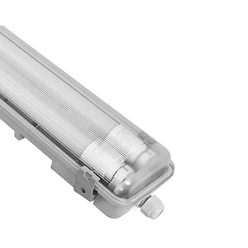 Plafoniera stagna IP65 60 cm con tubi T8 LED, luce neutra
