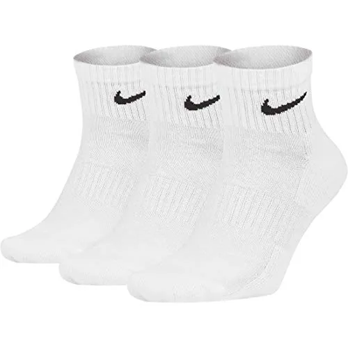 Nike, calzini Cushion Quarter, confezione da 3 bianco M