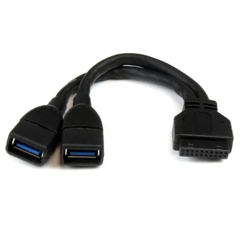 Startech.Com Cavo Adatattore Collettore Scheda Madre USB 3.0 Interno a 2 Porte