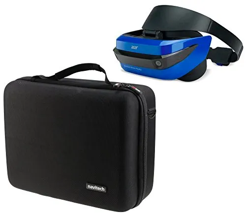 Navitech Nero Pesante Robusto Caso/Copertura con Tracolla per Il Acer Mixed Reality Head Mounted Display