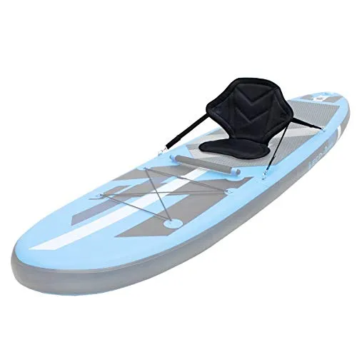 ECD Germany Sedile Seggiolino Schienale Imbottito 62 x 43 cm Supporto Kayak Base Antiscivolo Imbarcazione Barca Canoa Tavola da Surf SUP Canottaggio Pesca Rafting Paddle Board Regolabile Universale