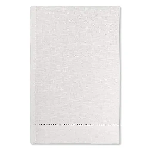 Cuore di lino - Asciugamano Leggero per Il Viso in Puro Lino 100% Made in Italy Ajour Bianco Panna (60x100cm)