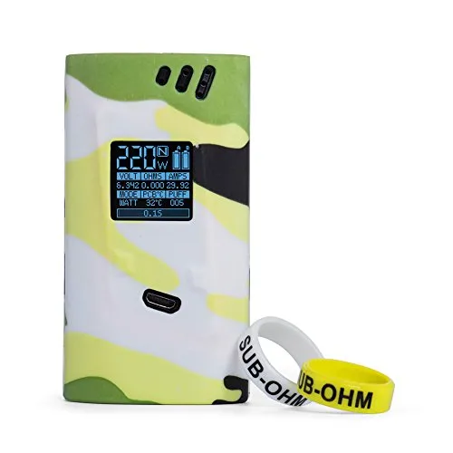 Silicone Case for Smok Alien 220W Box Mod Kit With 2 Random Color Silicone Rings (ArmyGreen)