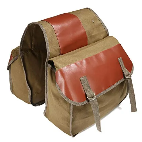 GEMITTO Borsa Laterale per Moto Resistente, Borsa da Sella per Moto Borsa Grande per Moto, Borse Doppia per Bicicletta Posteriori Ideale per I Viaggi 40x15x30cm Verde Militare