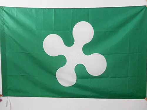 AZ FLAG Bandiera Lombardia 90x60cm - Bandiera LOMBARDA - REGIONE Italia 60 x 90 cm Foro per Asta
