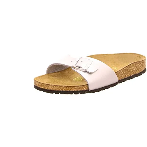 Birkenstock, MADRID Birko-Flor, Ciabatte Donna, Argento (Argento), 38 UE Stretto