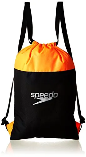Speedo Pool Bag Au, Borsa Unisex Adulto, Multicolore (Black/Fluo Orange), Taglia Unica