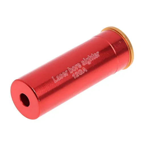 smallJUN RedBore Sight 12 Calibro barile Cartuccia boresighter per Fucili 12GA Rosso